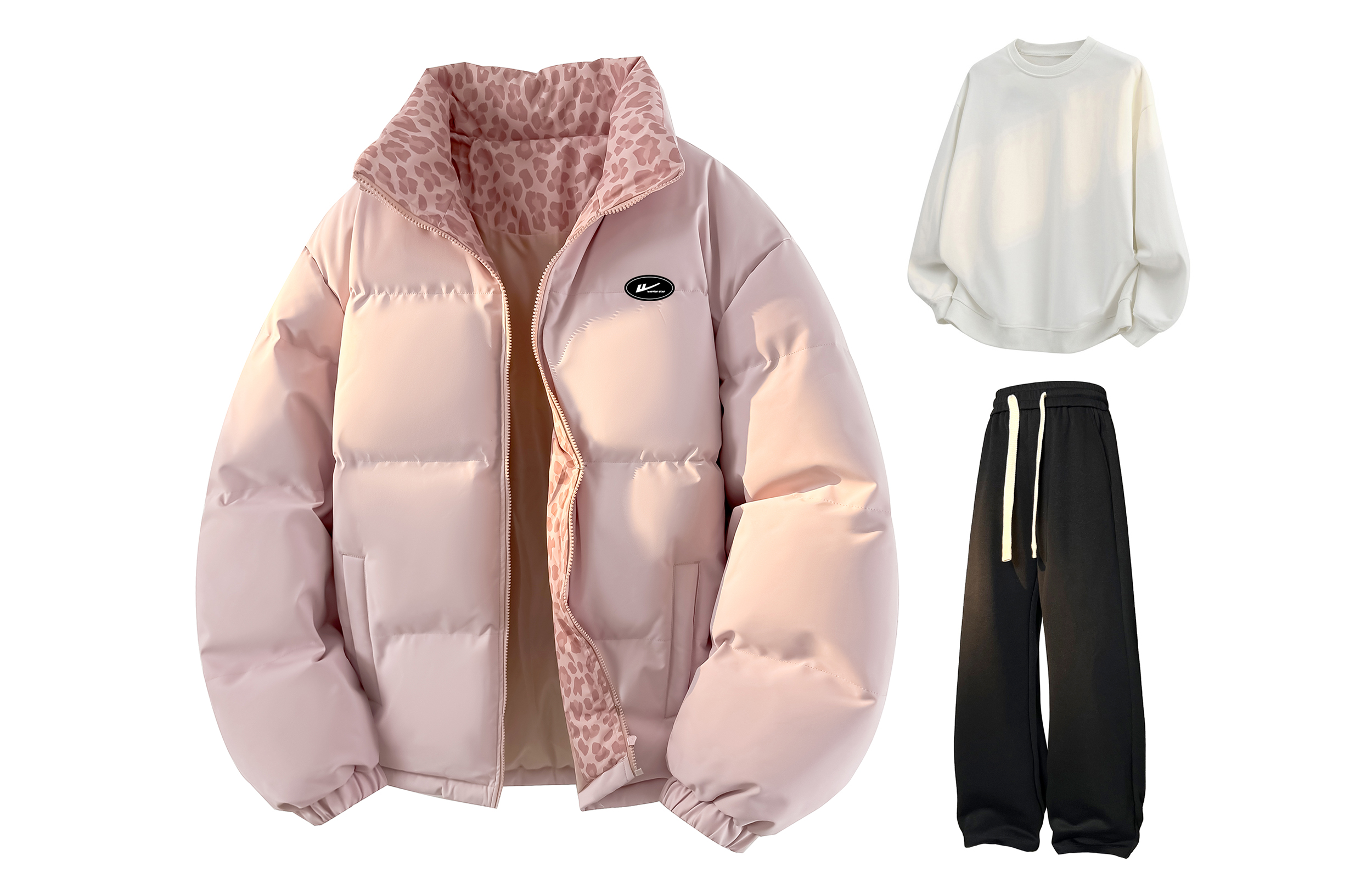 

Повседневная спортивная одежда Unisex WARRIOR, розовый+белый+черный (3 pack diy badge)