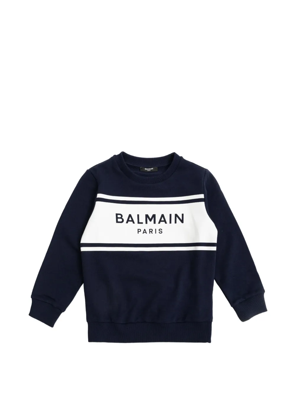 

Свитшот с длинными рукавами и логотипом Balmain Kids, синий
