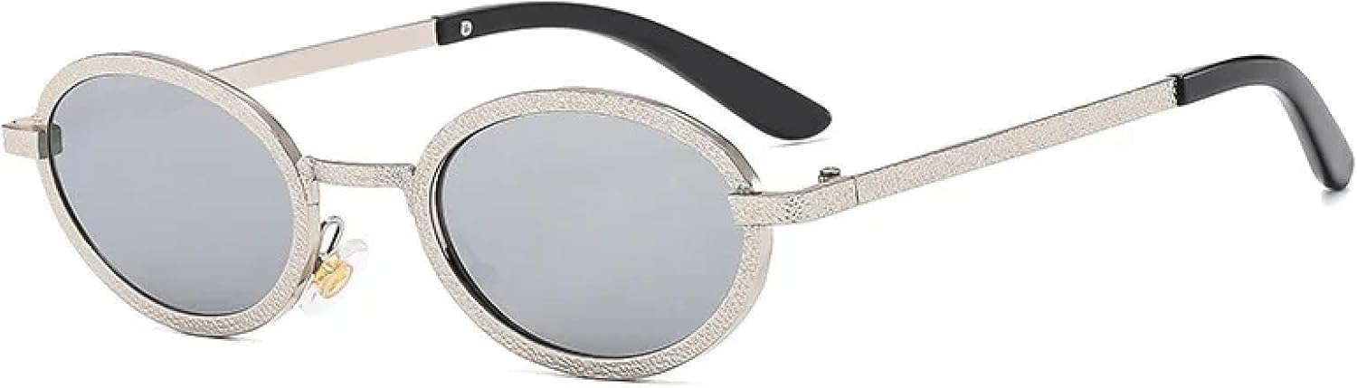 

Солнцезащитные очки с защитой от УФ-излучения UV400 | Круглые, маленькие, овальные, металлические | Для женщин и мужчин, для занятий спортом на открытом воздухе и вождения DSVIGF, Silver-silver