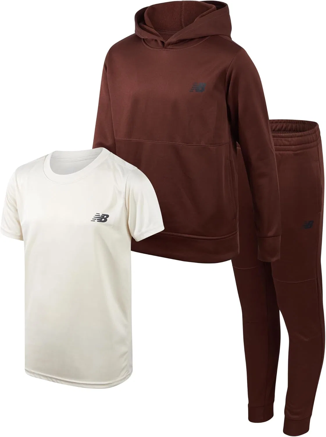 Детский спортивный костюм из 3 предметов New Balance, цвет Rich Oak Linen