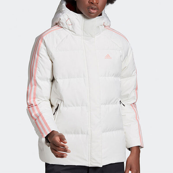 Пуховик (WMNS) adidas Puff Down Jkt Sports Down Jacket White, белый — фото 3