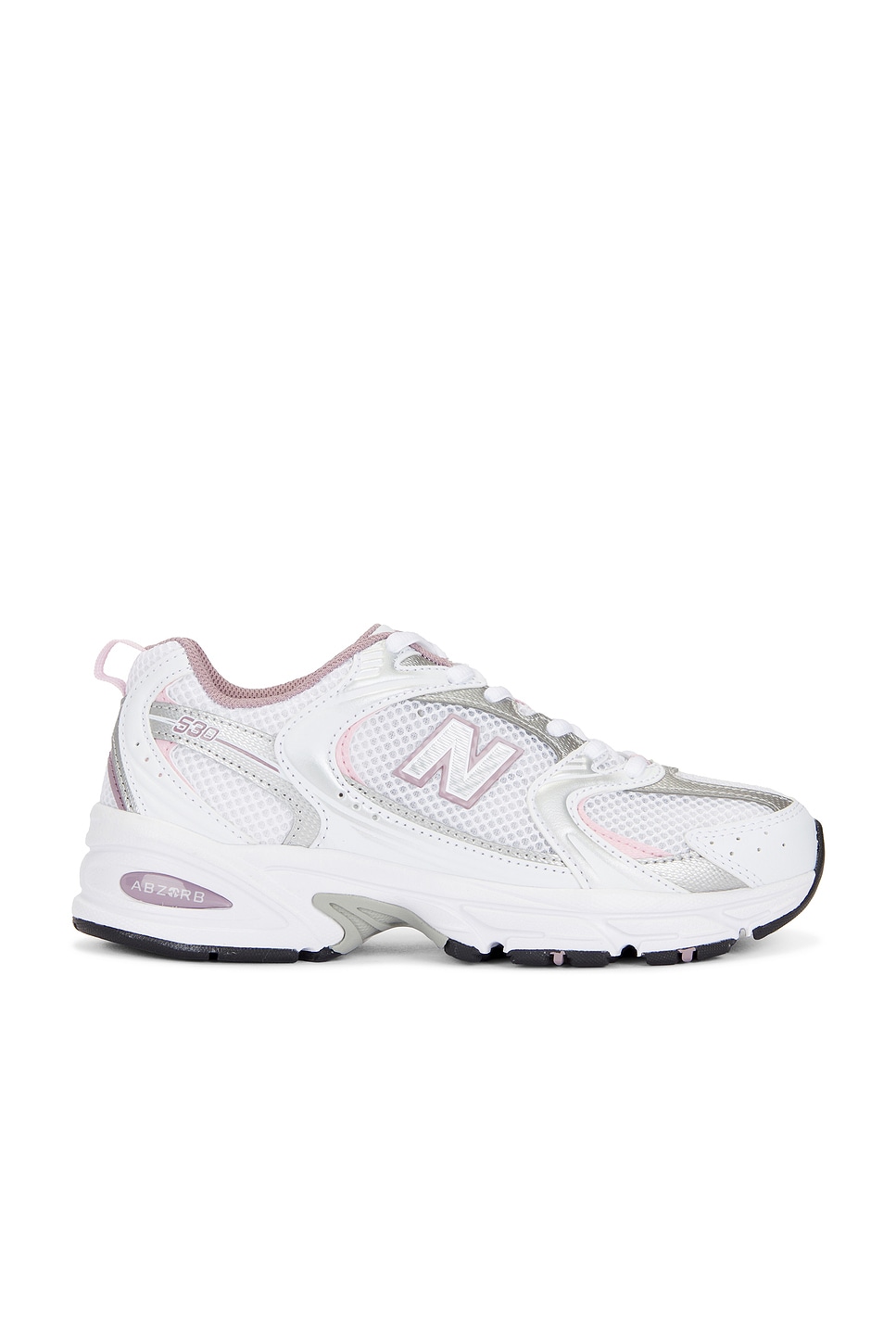 

530 кроссовки New Balance, цвет White, Silver Metallic, & Mid Century Pink