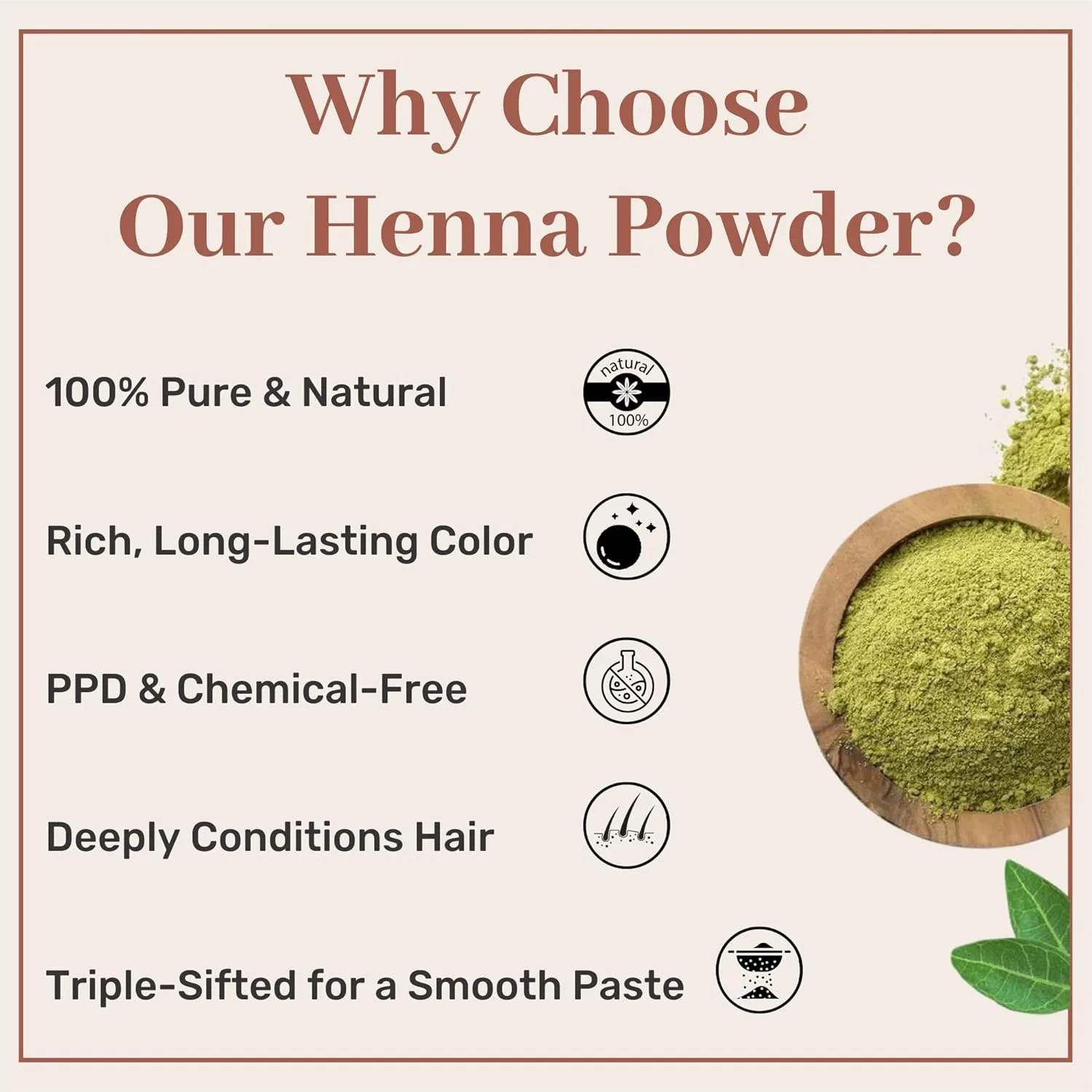 Набор натуральных красок для волос Pure Henna & Indigo Powder от SAMYAM Samyam, Brown (Henna) — фото 3