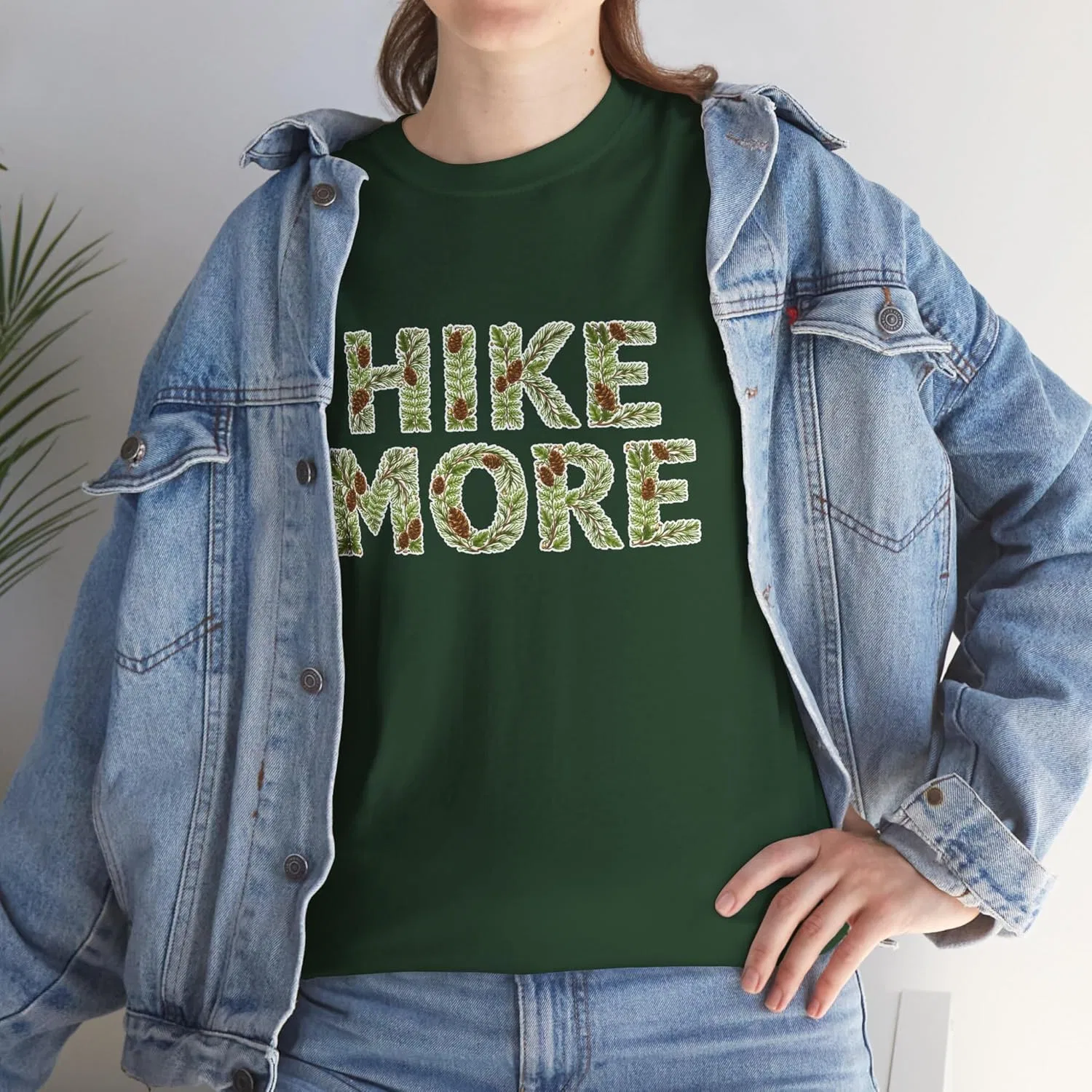Футболка для активного отдыха с принтом HIKE MORE, GENERIC, цвет Forest Green — фото 3