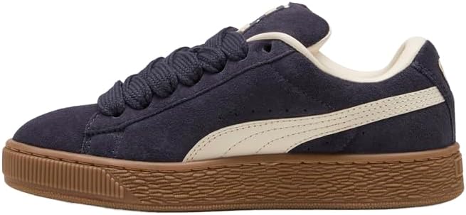 Детские кроссовки Puma Unisex-Child Suede XL (для детей постарше), морской/матовая слоновая кость — фото 3