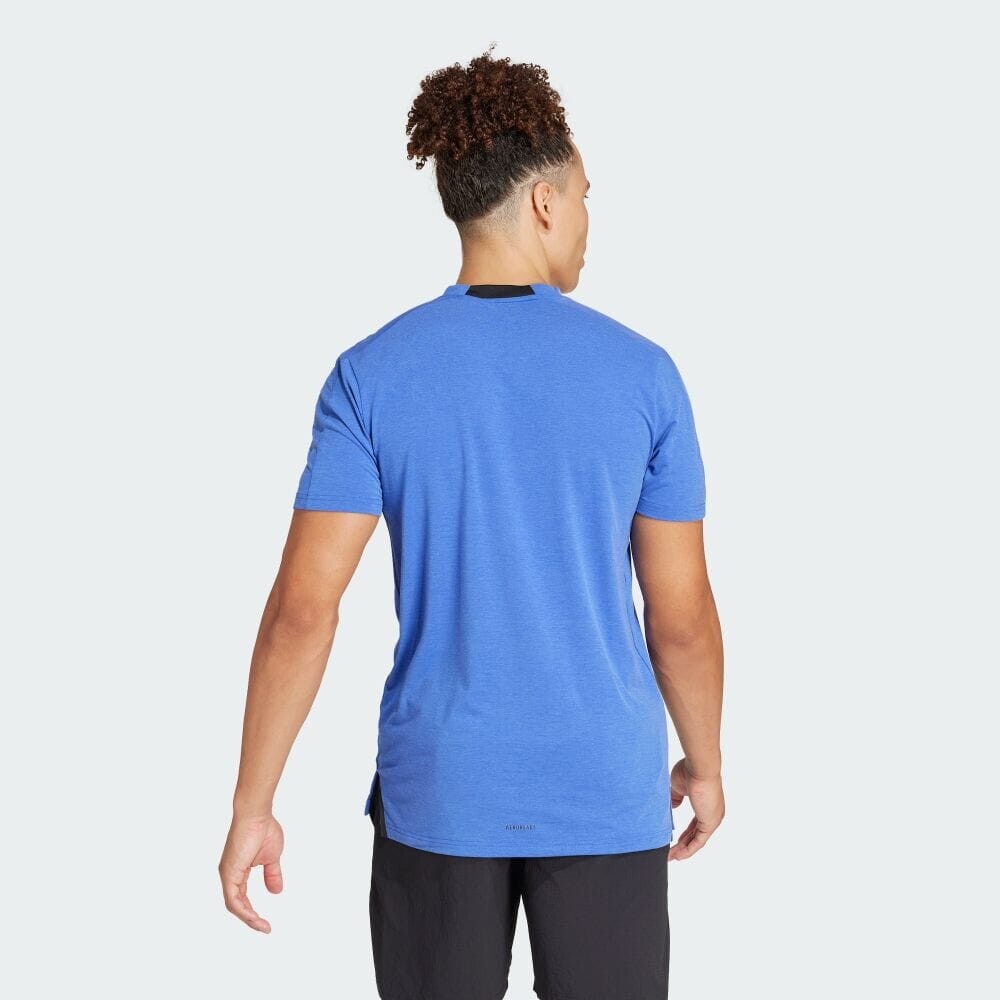 Футболка Adidas DESIGNED FOR TRAINING Workout short sleeve T-shirt, цвет Semi-Cid Blue — фото 2
