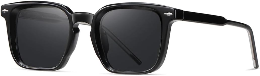 

Ретро-модные поляризованные солнцезащитные очки для женщин и мужчин, классический винтажный стиль, защита от УФ-излучения UV400, для активного отдыха VFDHN, Black Black