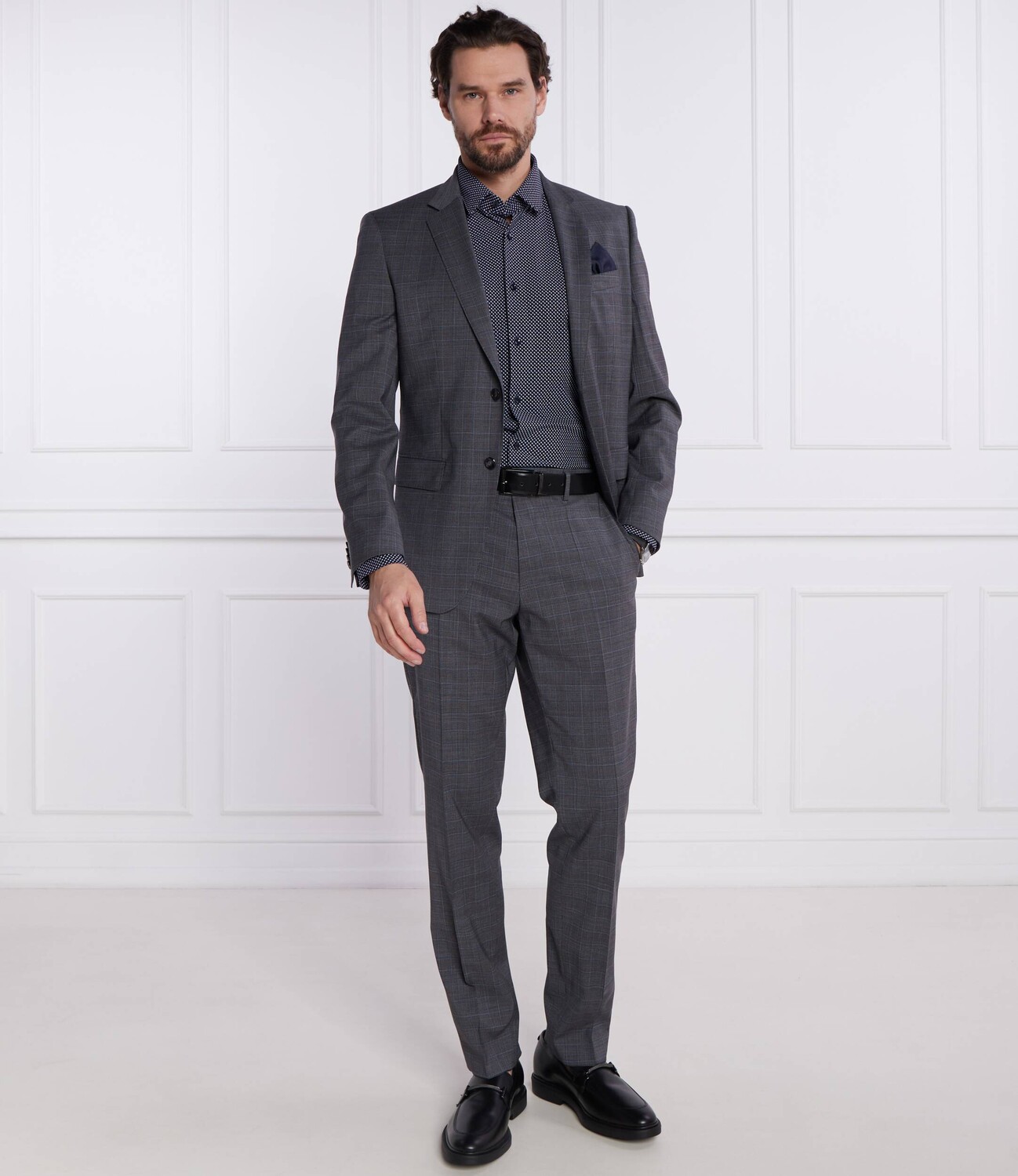 Рубашка BOSS BLACK P-HANK-s-kent-C1-222 Slim Fit, темно-синий — фото 2
