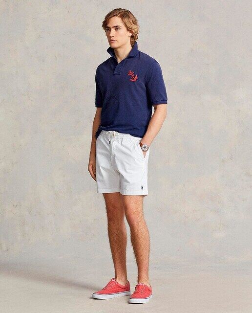 

Мужские шорты классического кроя с регулируемой талией Polo Ralph Lauren, белый