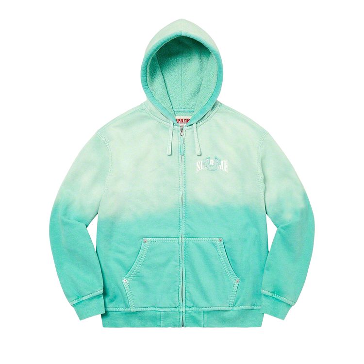 

Толстовка Supreme x True Religion Zip Up Hooded Sweatshirt 'Aqua', синий