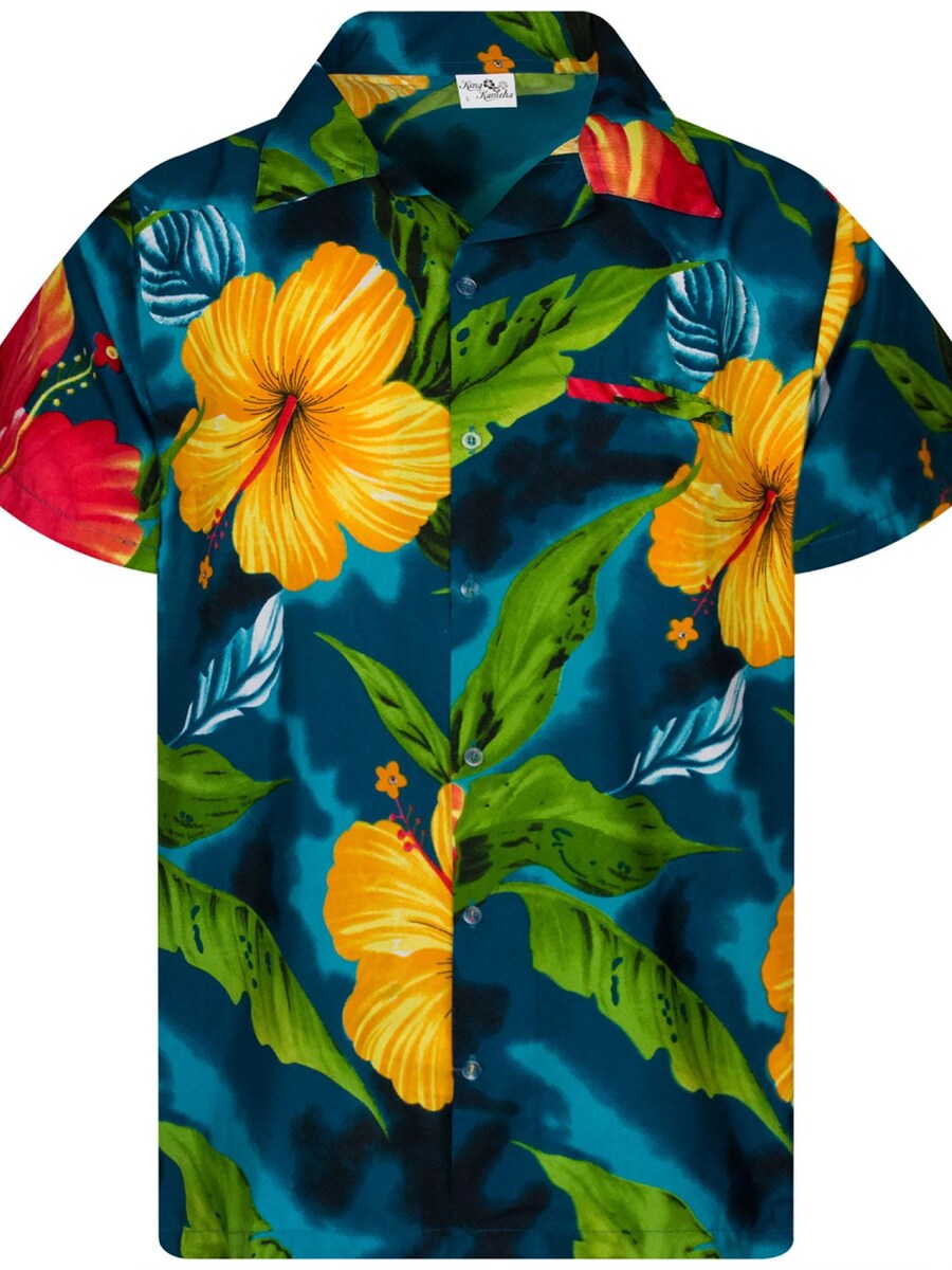 

Рубашка King Kameha Hawaiian Big Flower, цвет Petrol