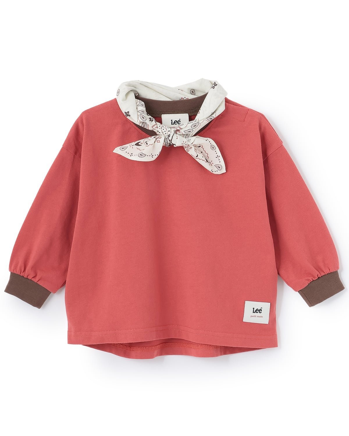 Большая футболка с длинными рукавами и банданой Petit main, Red