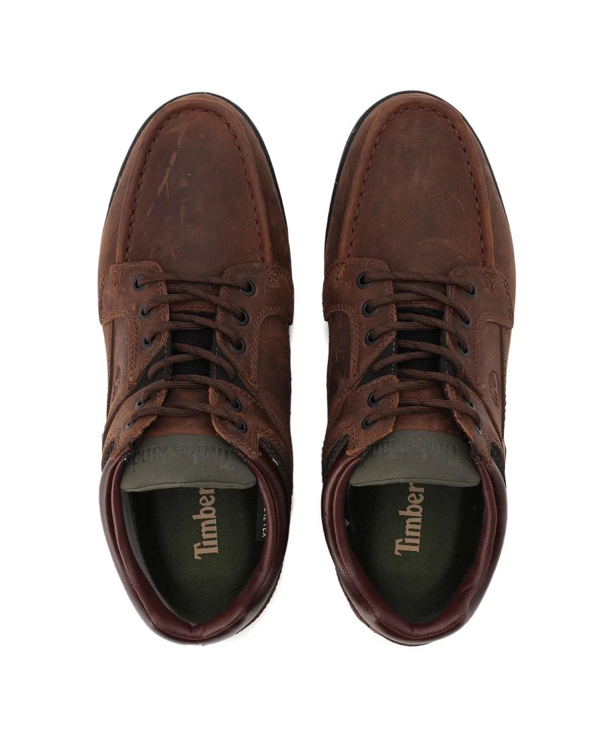 Ботинки Timberland Moc Toe GTX из натуральной кожи, на шнуровке, светло-бежевые — фото 3