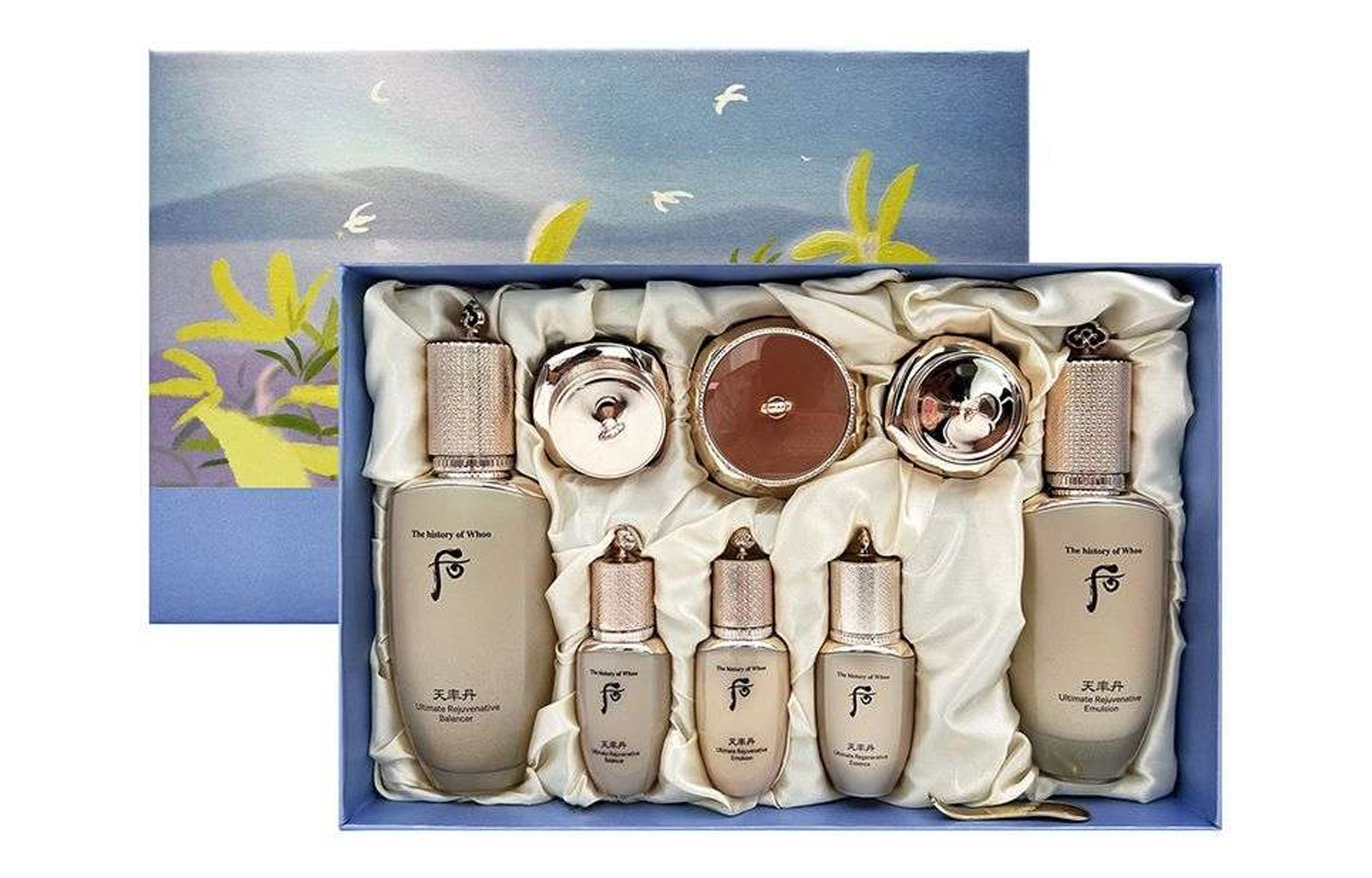 

Набор для ухода за кожей: тонер, эссенция и крем, увлажняющий, восстанавливающий, семипредметный набор The History Of Whoo