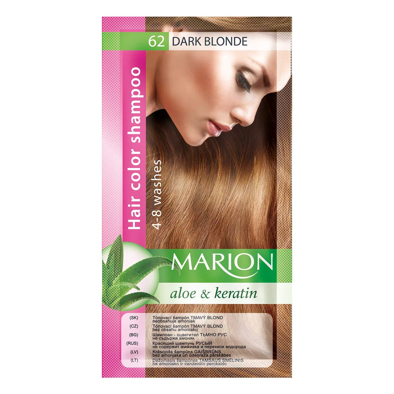 Полуперманентный оттеночный шампунь Marion с алоэ и кератином Marion, Dark Blonde
