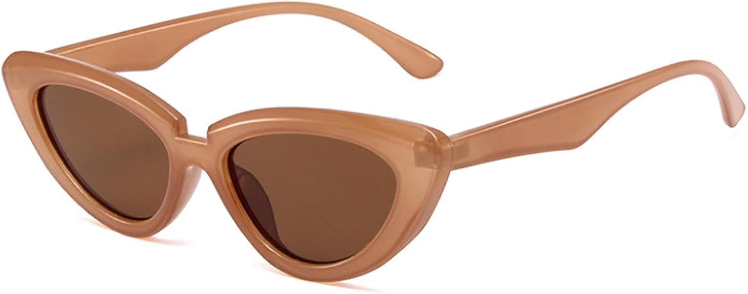 

Винтажные солнцезащитные очки «кошачий глаз» для женщин, модные очки оливково-зеленого цвета для мужчин, трендовые солнцезащитные очки с градиентным переходом цвета VVTWSSW, Tea Tea