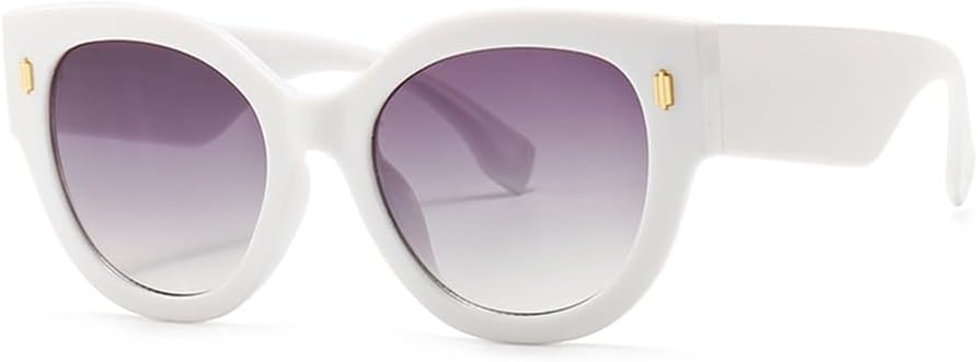 

Ретро-солнцезащитные очки с широкими дужками и градиентным переходом цвета, модные мужские и женские очки с защитой от УФ-излучения UV400, винтажные очки KTUCN, C3white-gray