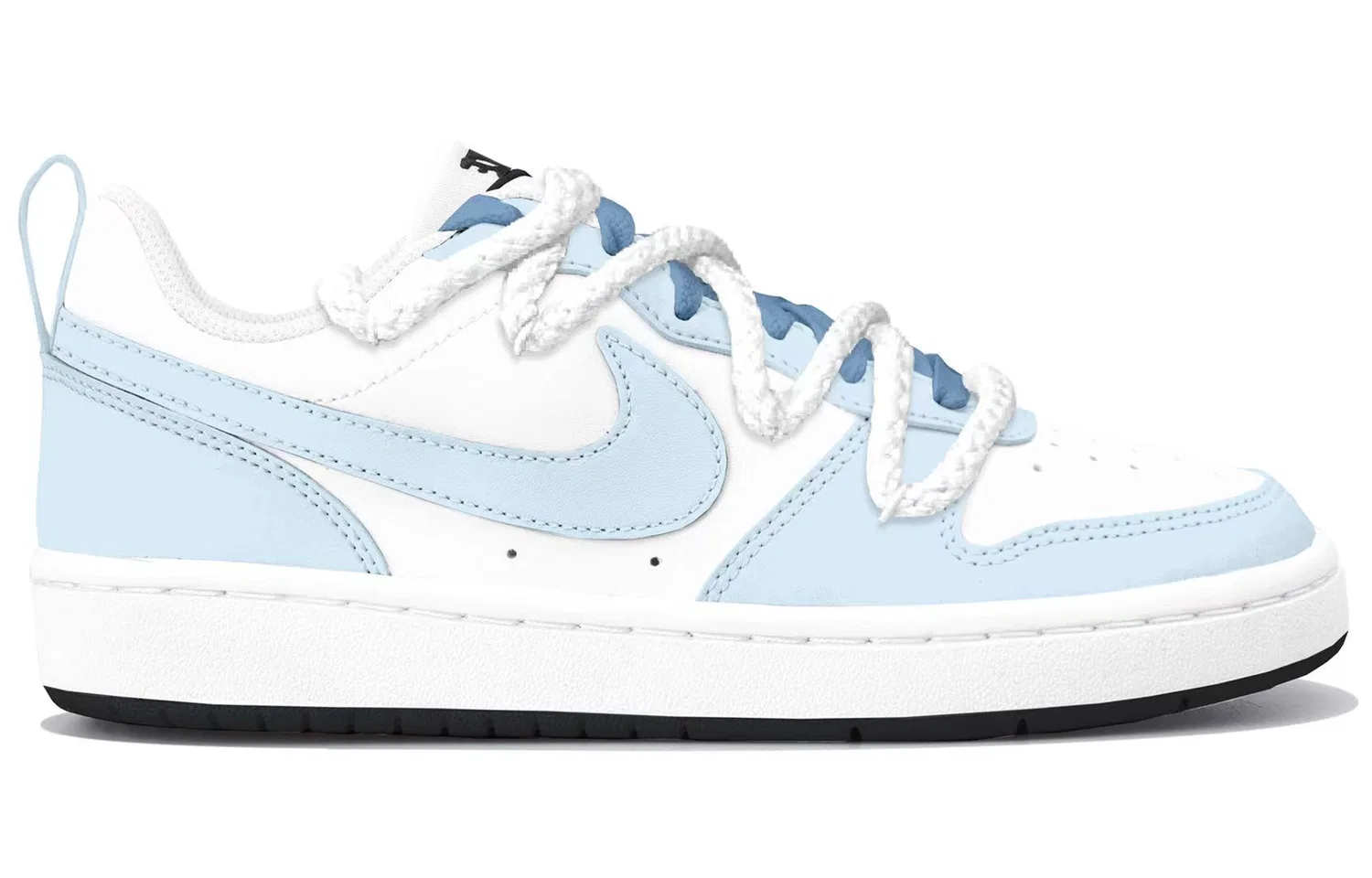 Кроссовки для скейтбординга Nike Court Borough Wave Sea Rhythm низкие синие — фото 3
