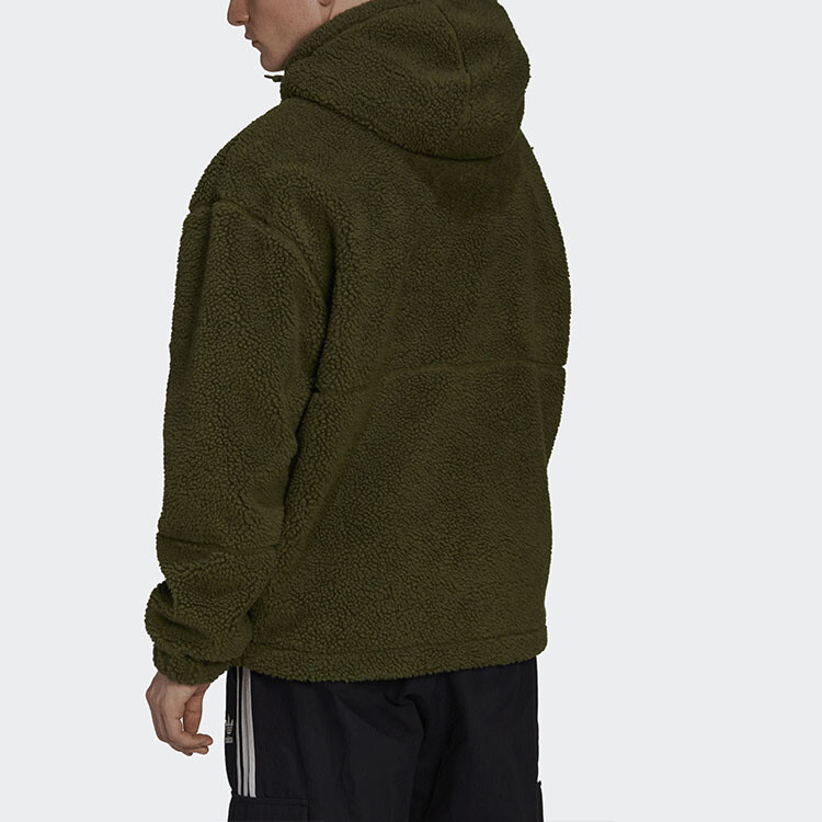 Куртка-трилистник мужская оливковая Adidas Originals, оливково-зеленый — фото 3