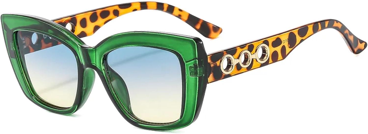 

Солнцезащитные очки с защитой от УФ-излучения UV400 | Черные линзы "кошачий глаз" | для женщин и мужчин, для занятий спортом на открытом воздухе и вождения DSVIGF, Green