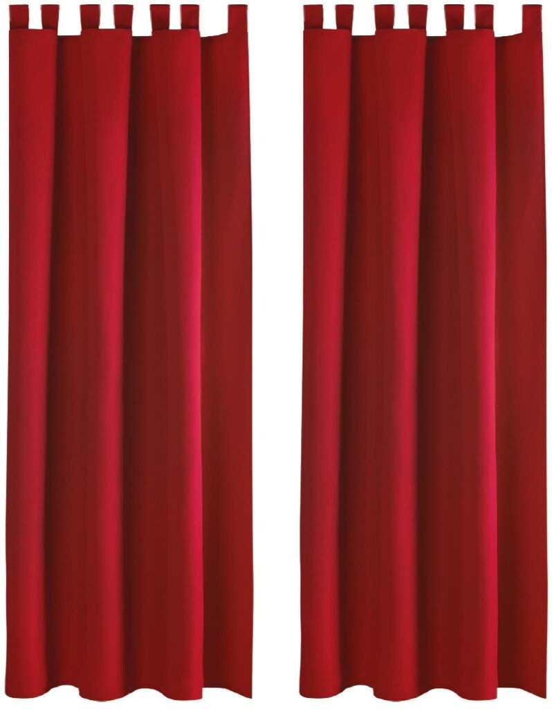 

2 шторы на петлях (оранжевые), размер: 140х145см. Bestlivings, красный