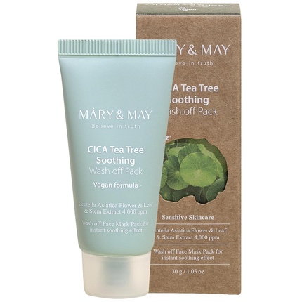 

Cica Teatree Успокаивающая смываемая маска 30 г Mary&May