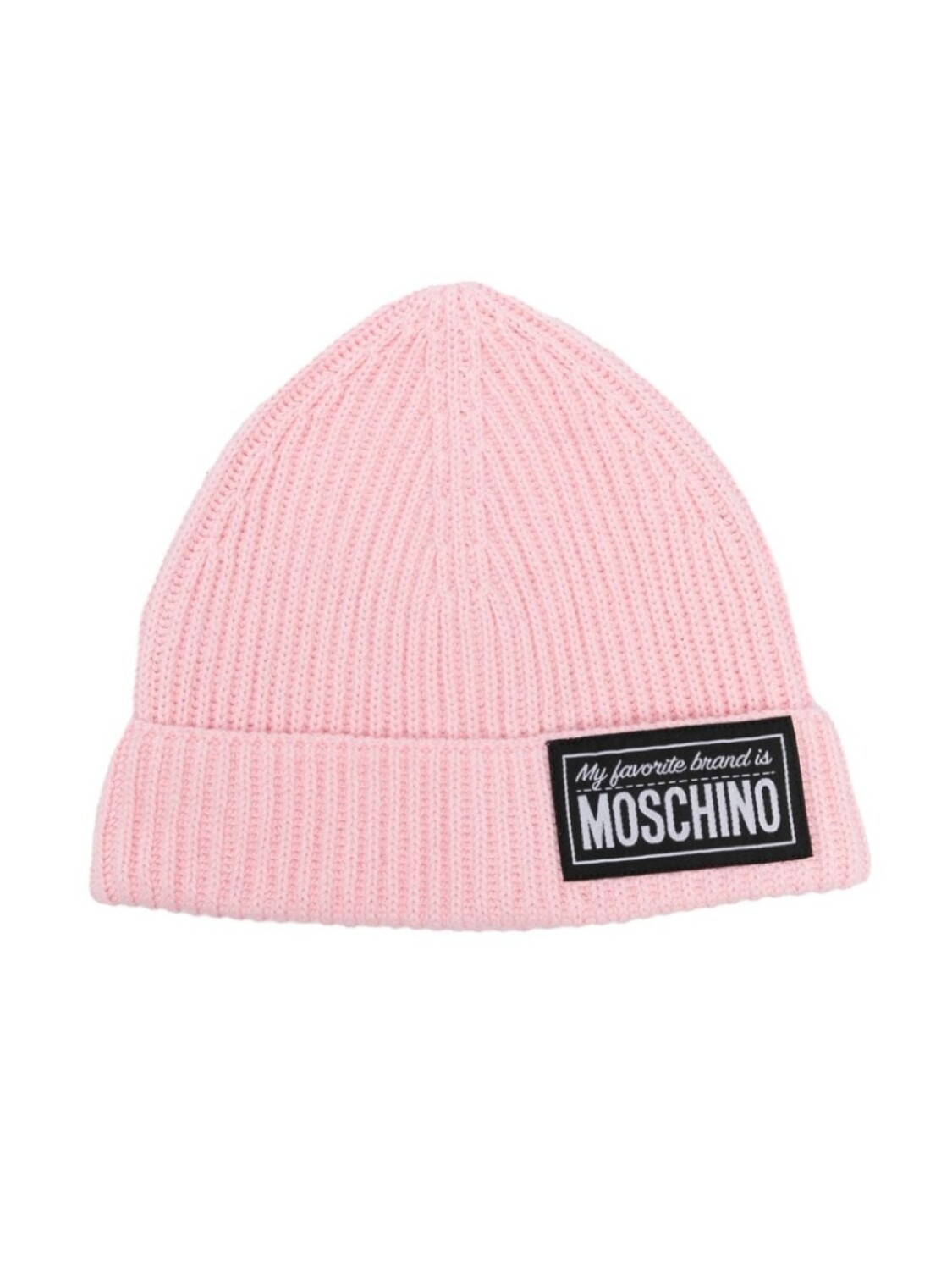 

Moschino Kids шапка бини с нашивкой-логотипом, розовый