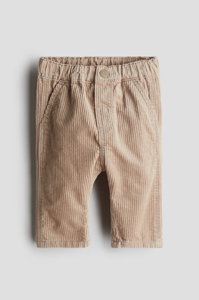 

Брюки из хлопкового вельвета H&M, коричневый