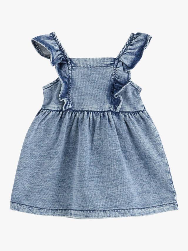 

Детское платье с оборками в виде нагрудника Lindex, цвет Washed Blue