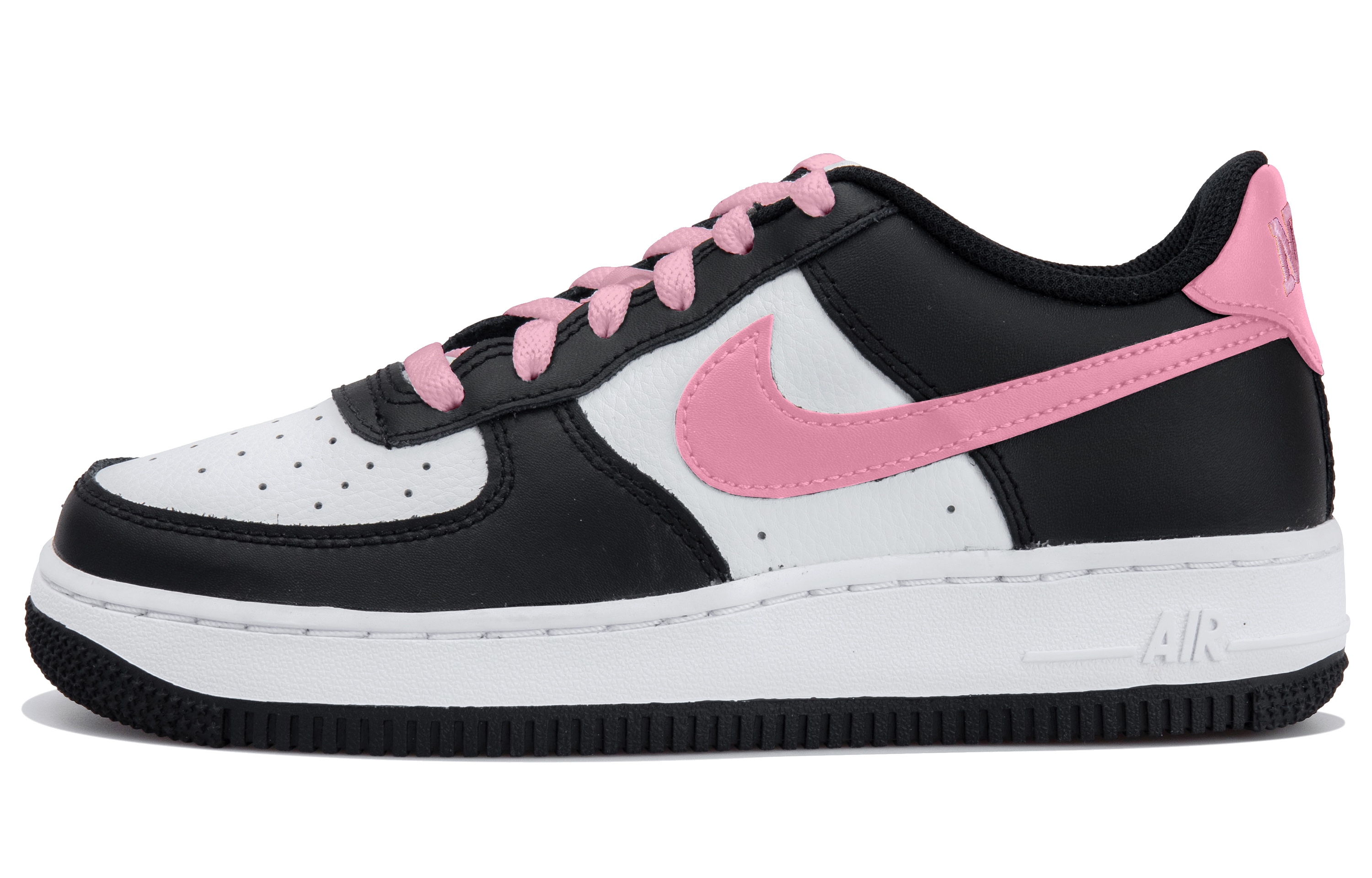 

Обувь для скейтбординга Air Force 1 для детей, начальная школа Nike, белый/черный/розовый