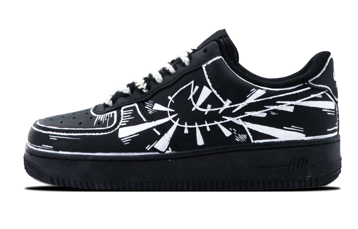 

Кроссовки Nike Air Force 1 Skateboard Shoes Women's Low-Top White, черный