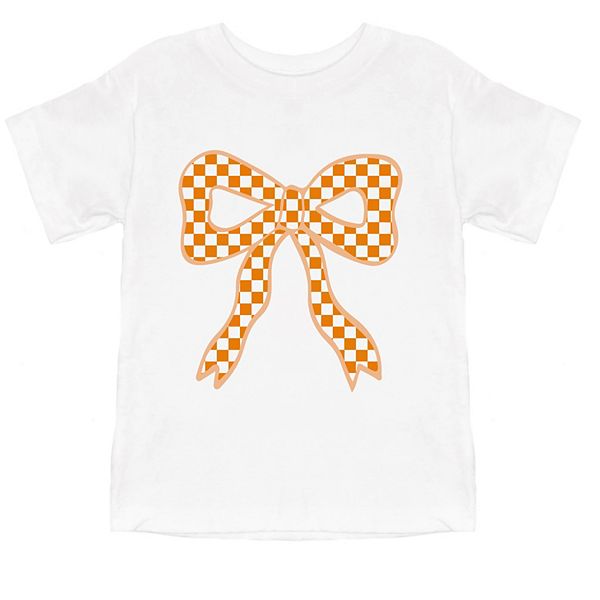 

Футболка с принтом Coquette orange checker bow The Juniper Shop, White