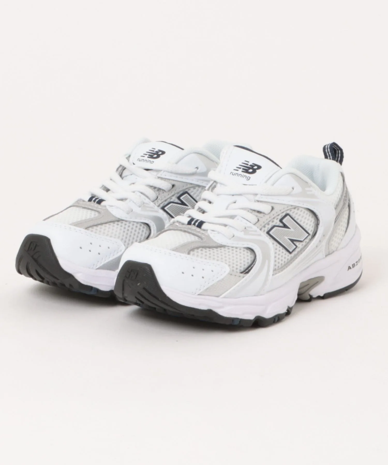 Детские кроссовки из синтетической кожи и сетки MR530 New Balance белые