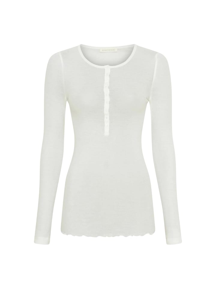 

Seamless Basic Хлопковая рубашка "Дедушка" кремового цвета