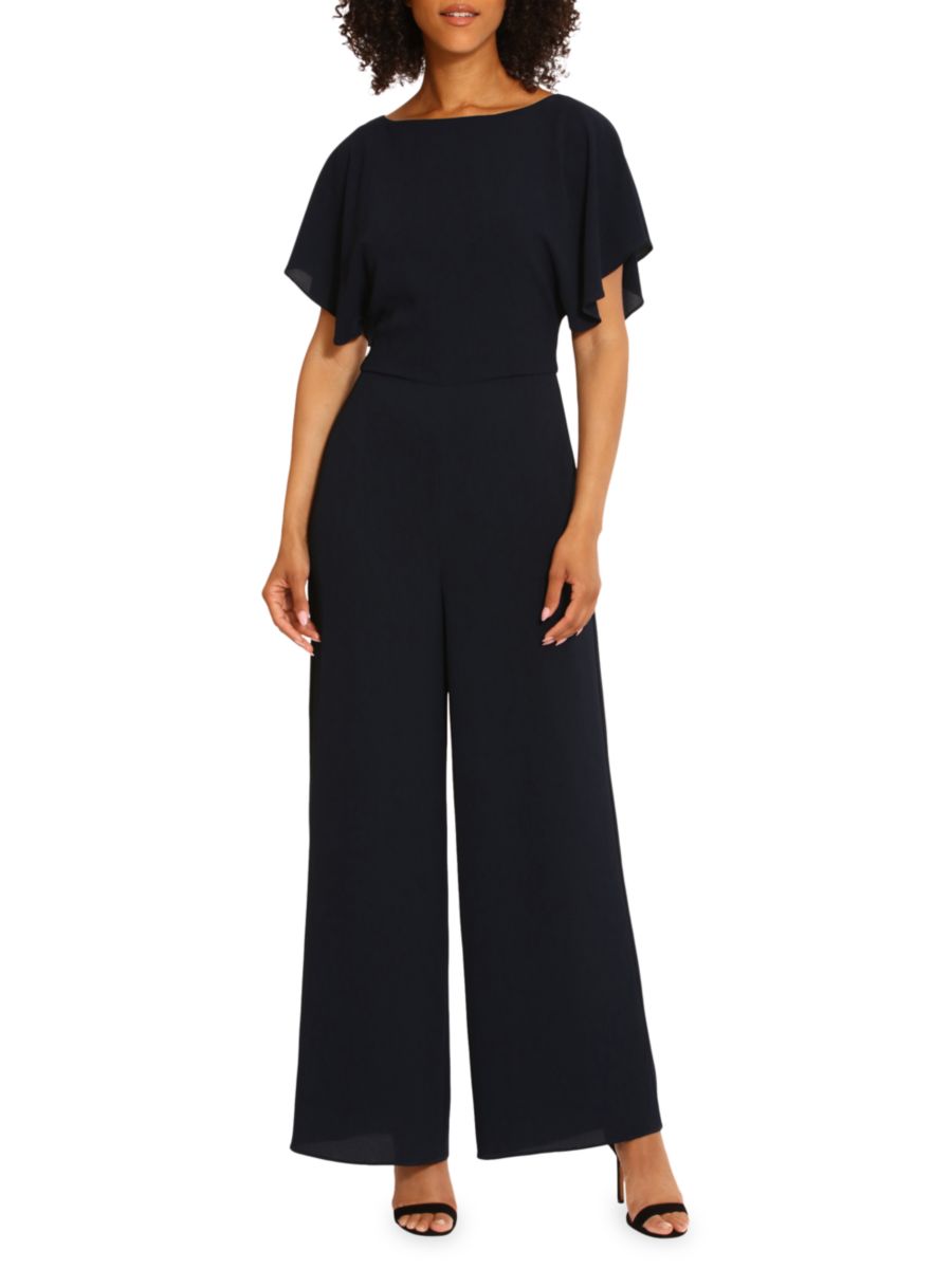 

Креповый комбинезон с рукавами-крылышками Maggy London, цвет Navy Blue