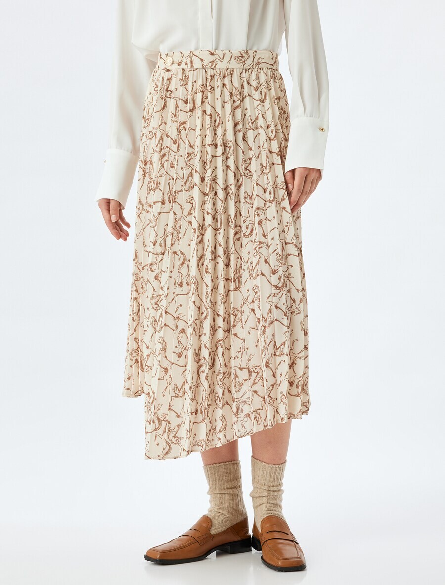 

Юбка макси Koton Skirt, экрю