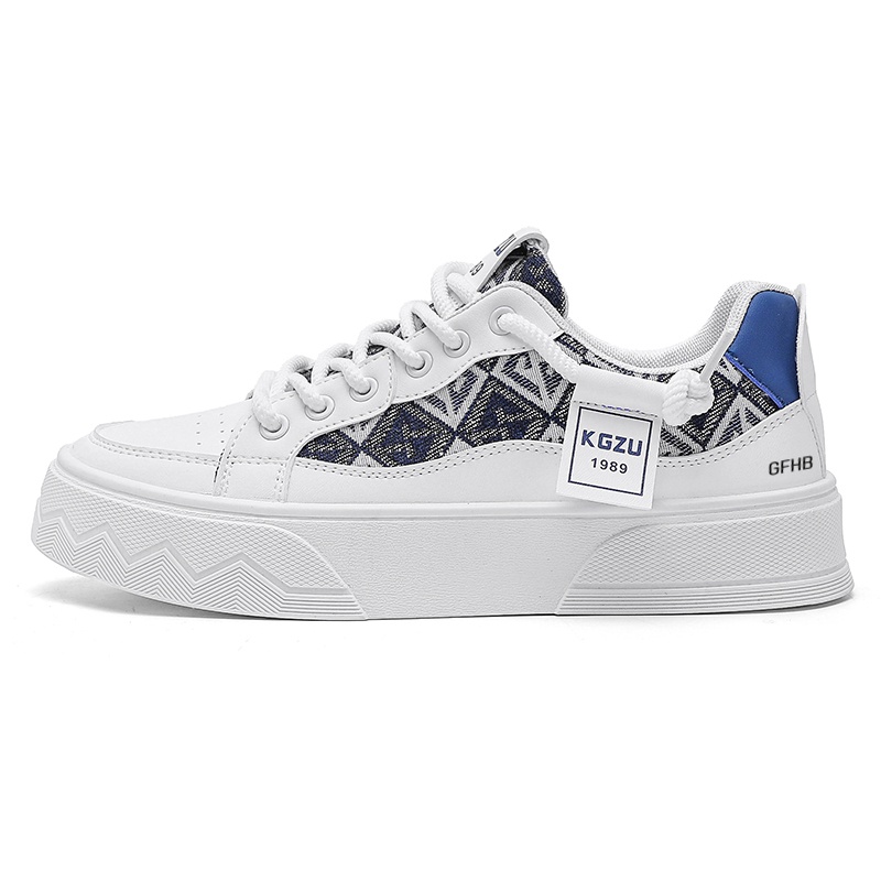 

Износостойкие дышащие низкие детские кроссовки для скейтбординга для подростков Kung Fu partners, белый/синий