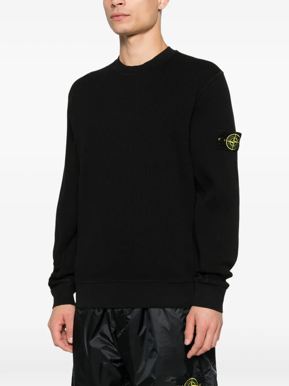 Свитшот с круглым вырезом Stone Island, черный — фото 3