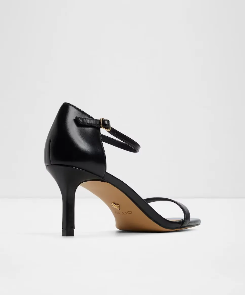 Женские босоножки на квадратном носке на каблуке Aldo, чёрный — фото 3