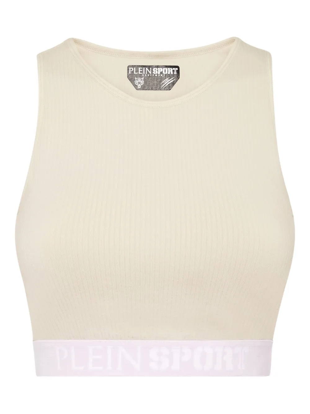 

Спортивный бюстгальтер в рубчик Plein Sport, нейтральный