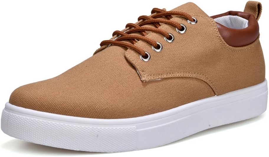 

Повседневные кроссовки для мужчин, тканевые туфли на шнуровке, низкие ходовые обувь Tazimall, желтый