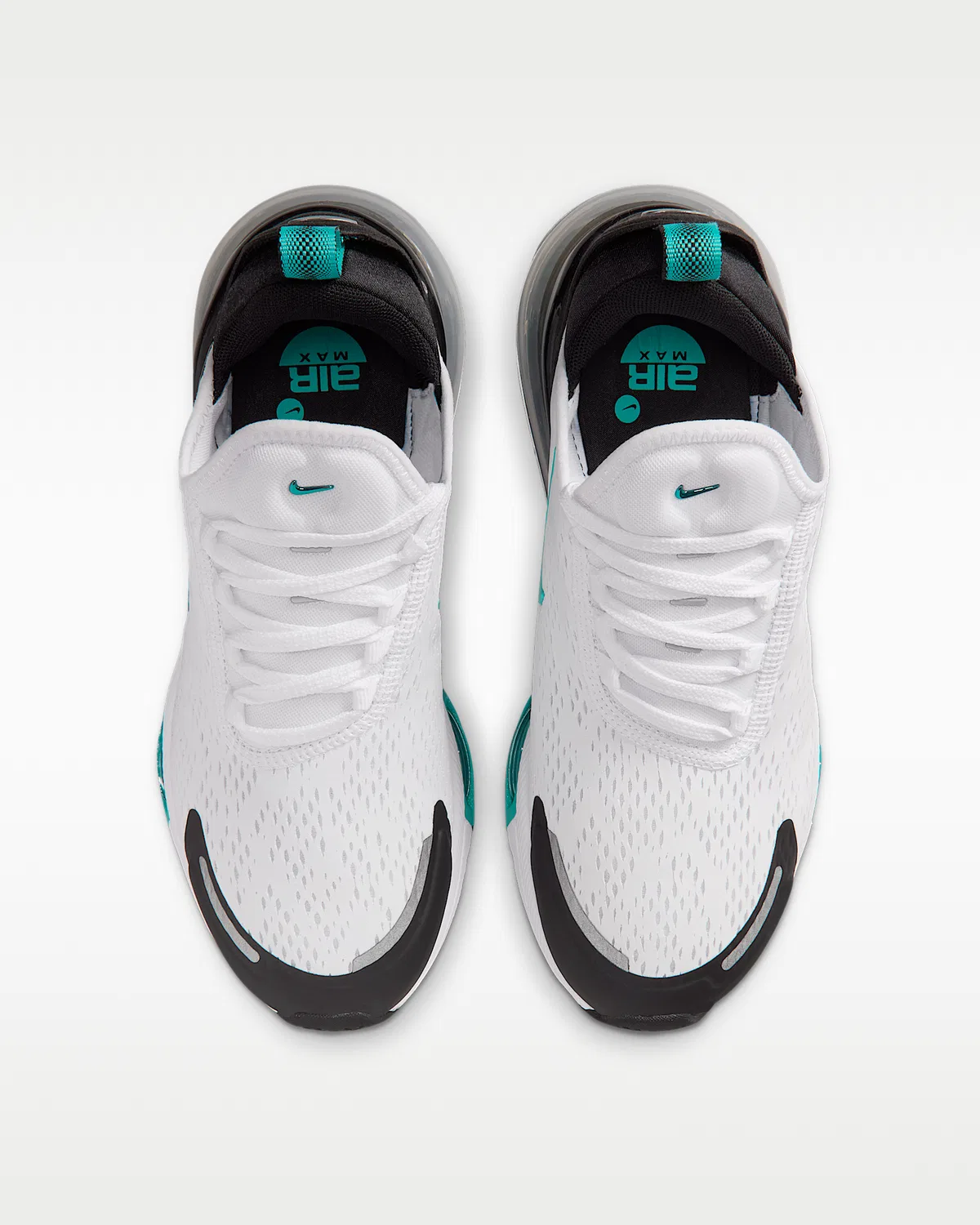 Кроссовки Nike Air Max 270 Premium для детей, White/Black/Metallic Silver/Dusty Cactus — фото 4