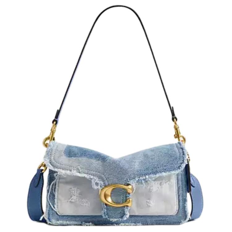 

Сумка кроссбоди Tabby Denim, средняя женская сумка через плечо Mixed Color Denim COACH, basic set (bag+dust bag)