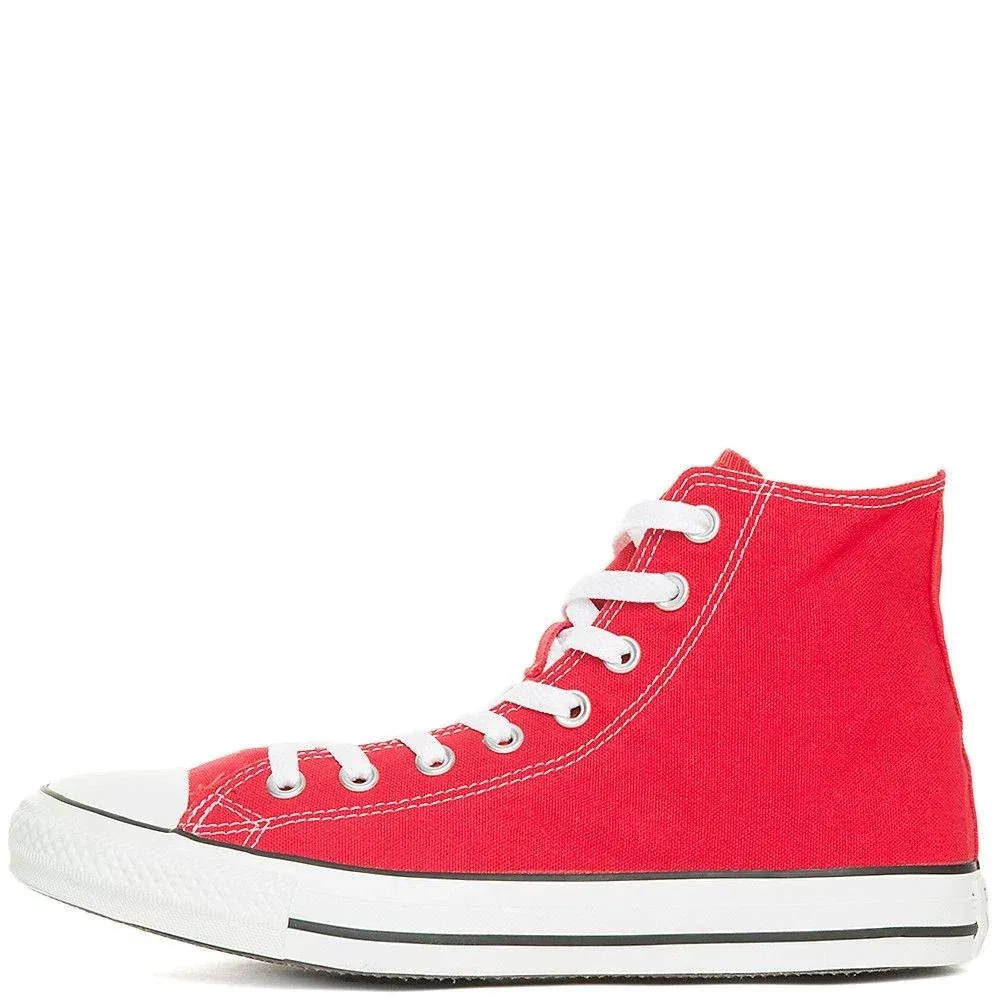 Детские высокие кеды Converse Chuck Taylor All Star из красной парусины, модель HAWK964 — фото 3