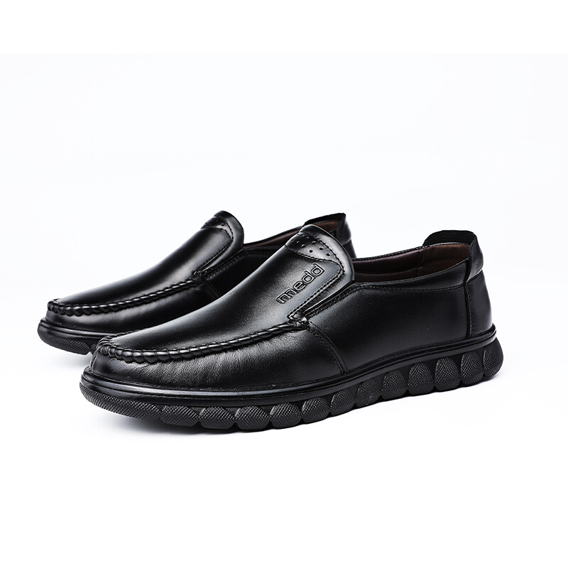 Туфли мужские Men"s Casual Men Low-Top Medd, цвет Black single shoes — фото 3