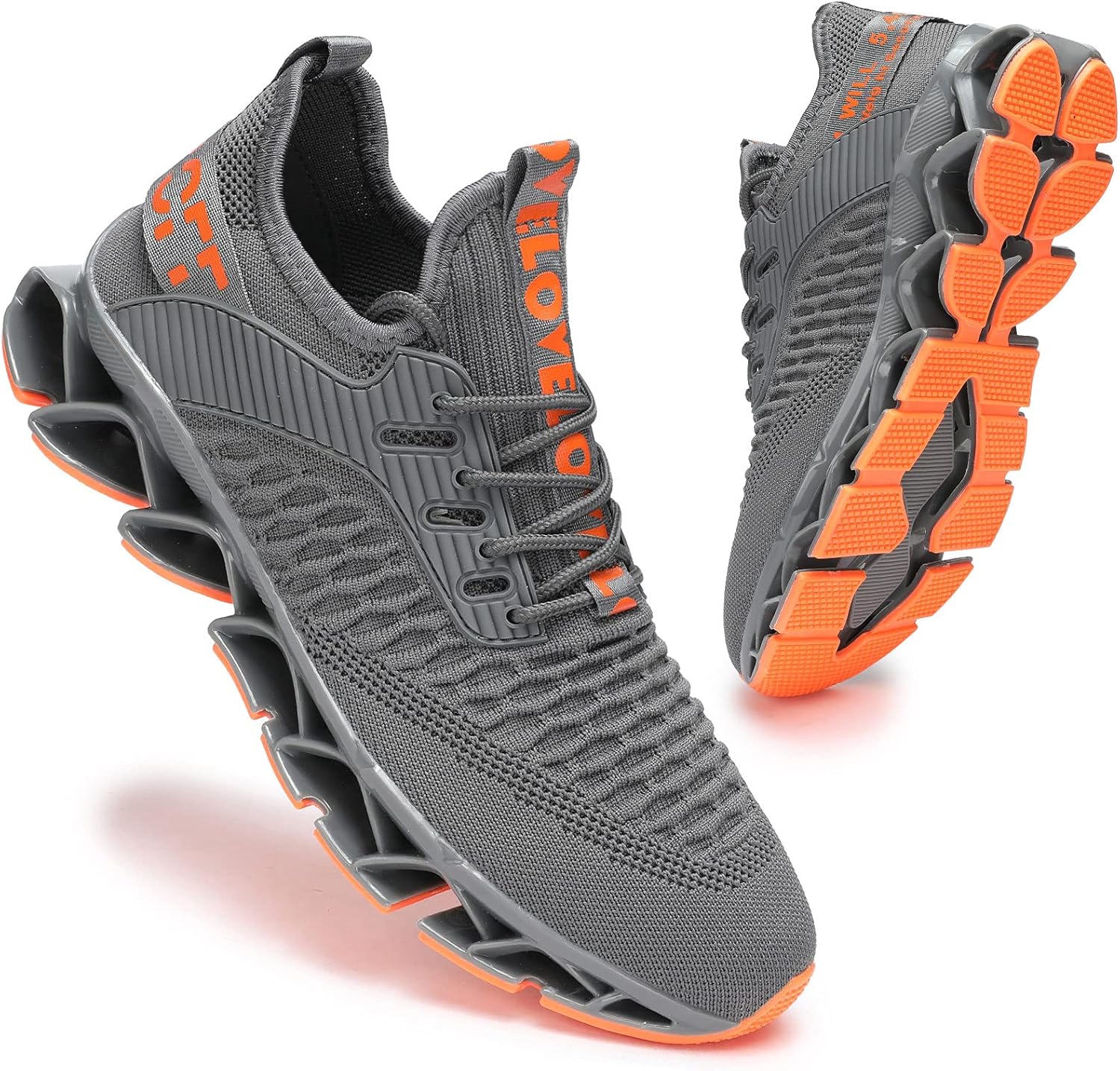 

Мужские кроссовки для бега Blade, теннисные, для ходьбы, модные, дышащие, с нескользящей подошвой, для спортзала и тренировок Kapsen, серый