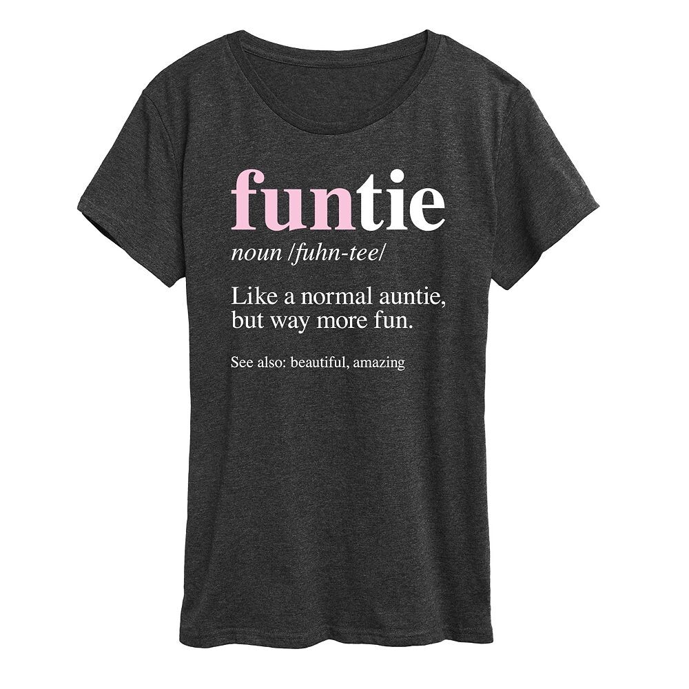 

Женская футболка с рисунком Funtie Definition Licensed Character, цвет Heather Charcoal