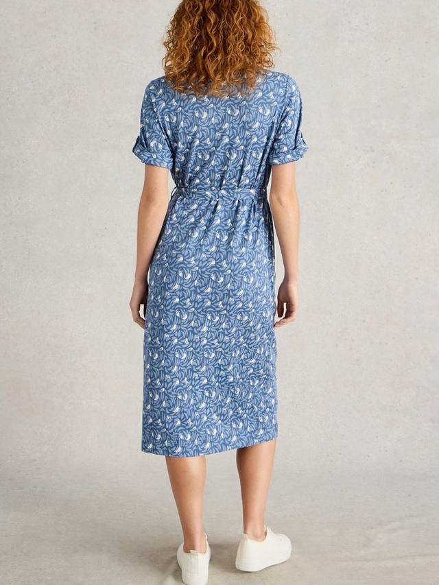 

Платье-рубашка Annie из органического хлопкового джерси White Stuff, Blue