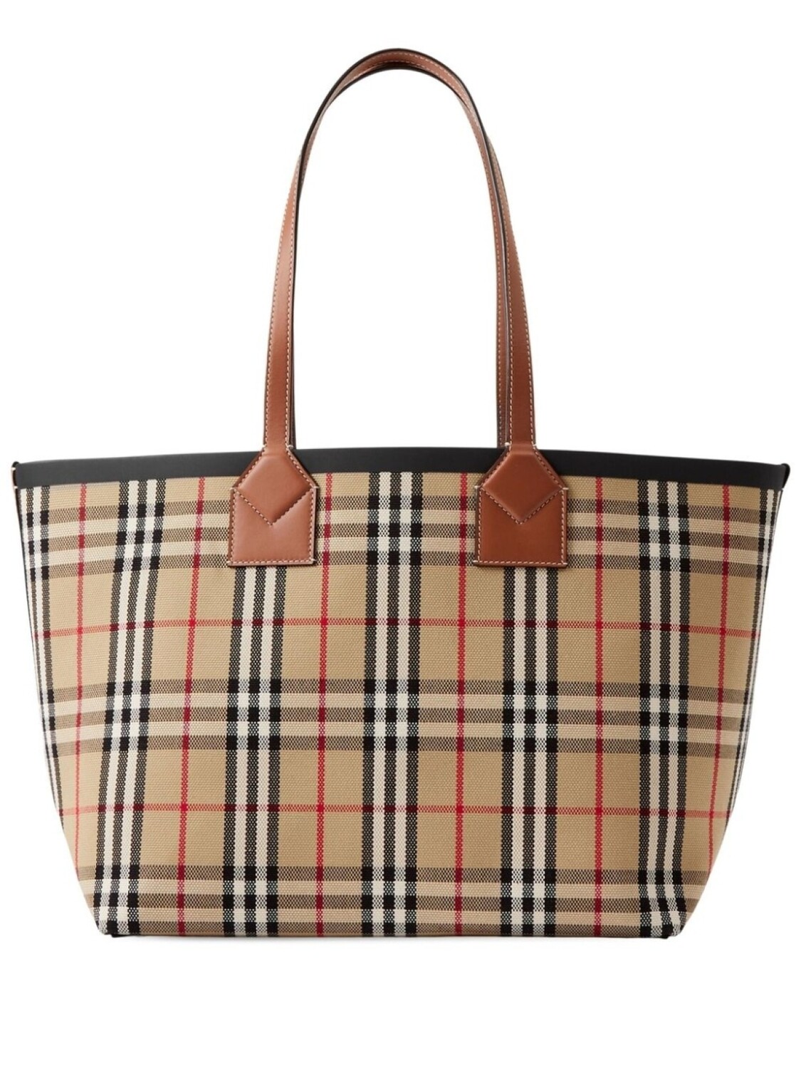 

Клетчатая сумка-тоут Burberry London среднего размера, коричневый