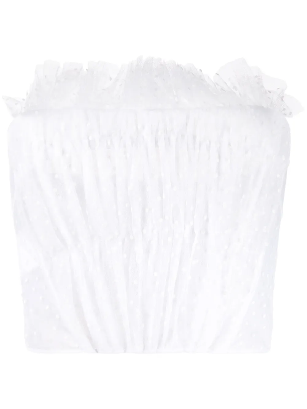 

Укороченный топ-бюстье из тюля Philosophy Di Lorenzo Serafini, белый